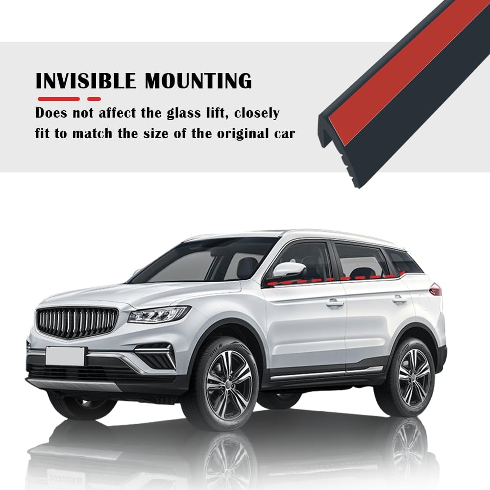 Car Window Seal Strip Car Window Lift Sealing Strips Auto Rubber Side Window Filler V Shape Weatherstrip Noise Insulation Goods