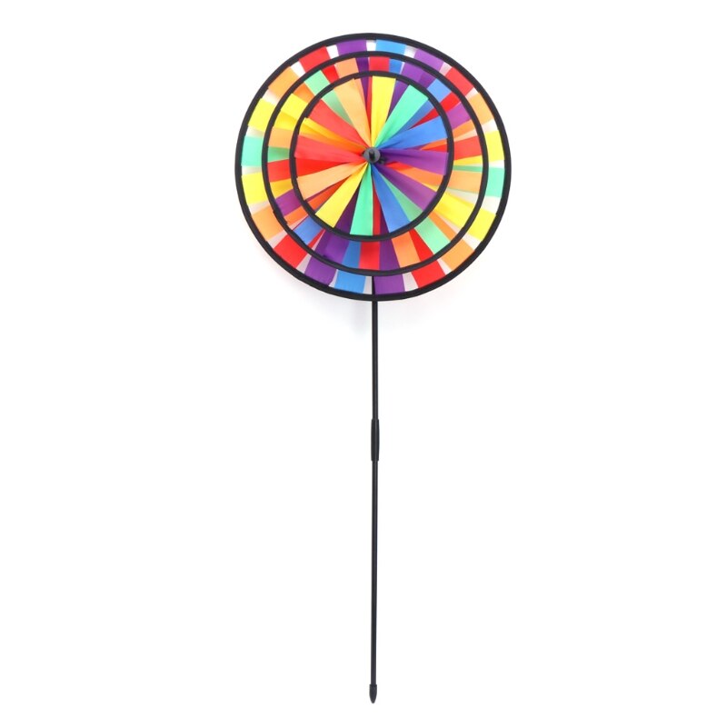 Regenboog Wind Spinner Kleurrijke Windmolen Leuke Cartoon Dier Winnower Kinderen Speelgoed Q0KB