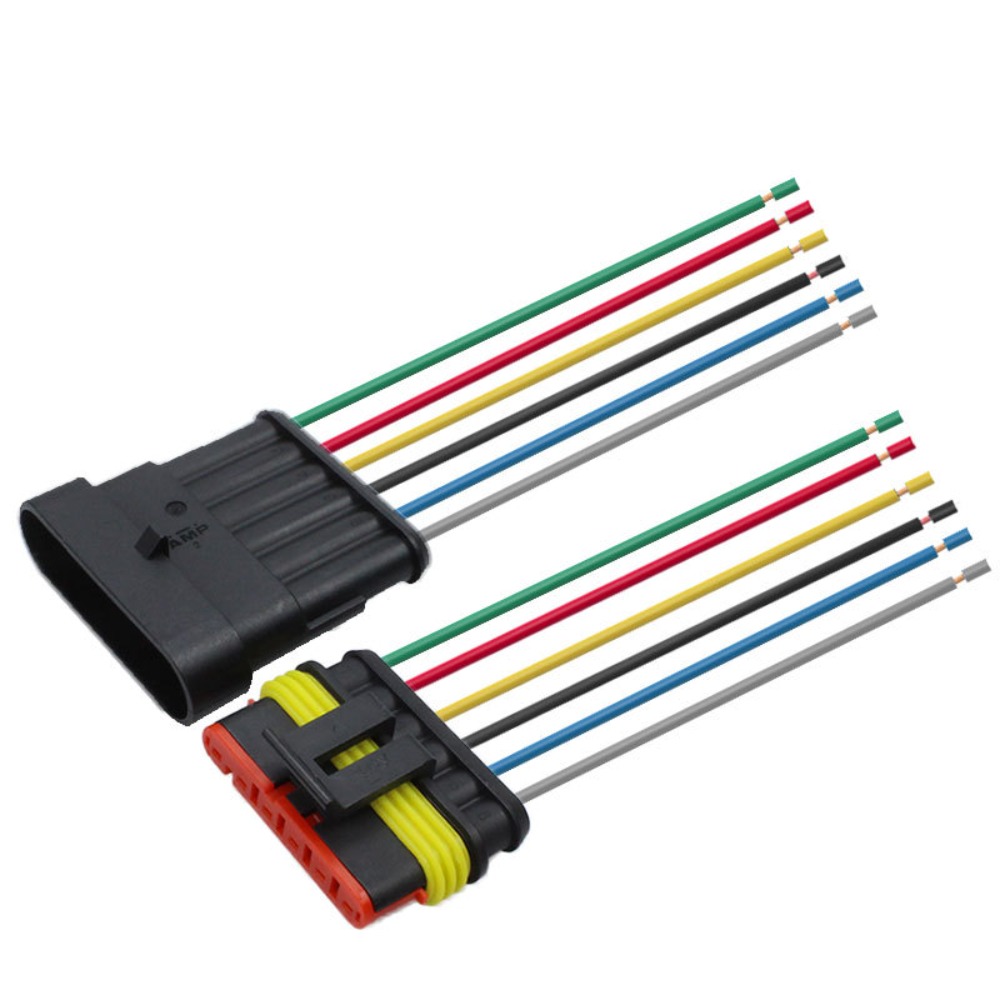 Wire Harness Female 1P 2P 3P 4P 5P 1 2 3 4 5 6 Way Connector Cable Electrical Connector Plug Adapter Wire Auto Wire Connector