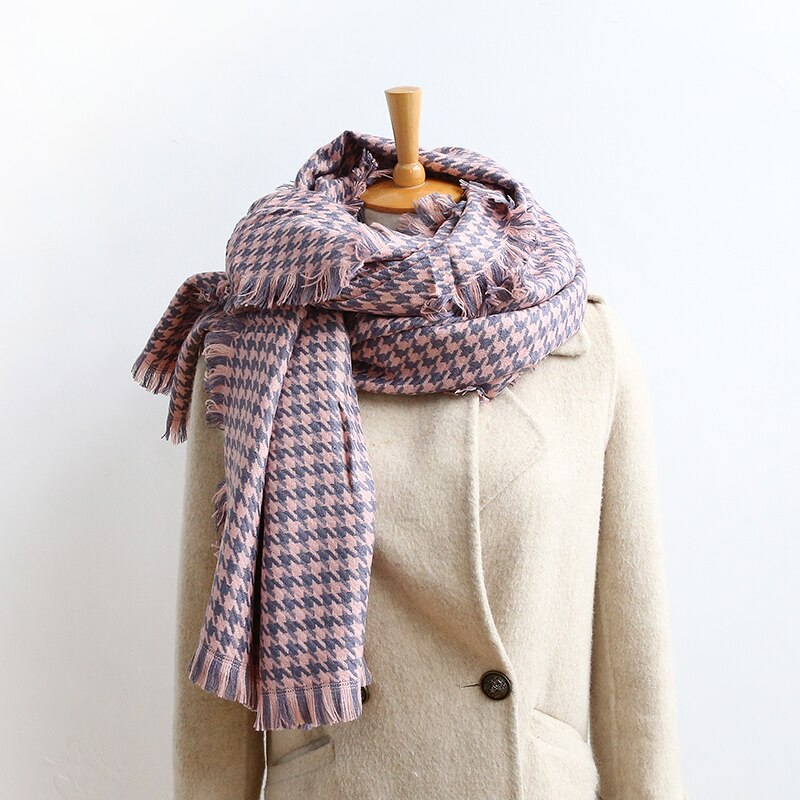 Bufanda de clásica para hombre y mujer, pañuelo de invierno a cuadros escoceses, cálido, informal, a la , de imitación de Cachemira, novedad de: 14