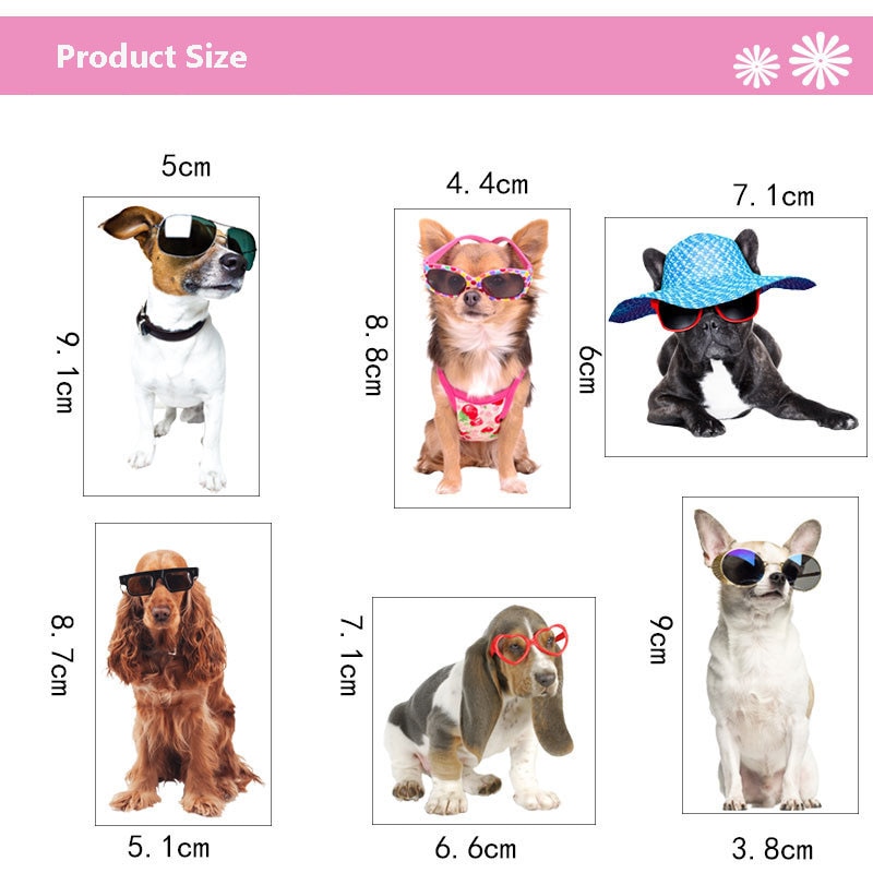 Cartoon Dog Wall Sticker 3D Cute Puppy Wall Stickers For Kids Rooms Nursery Wall Decor Removeable House Decoration Room Decal