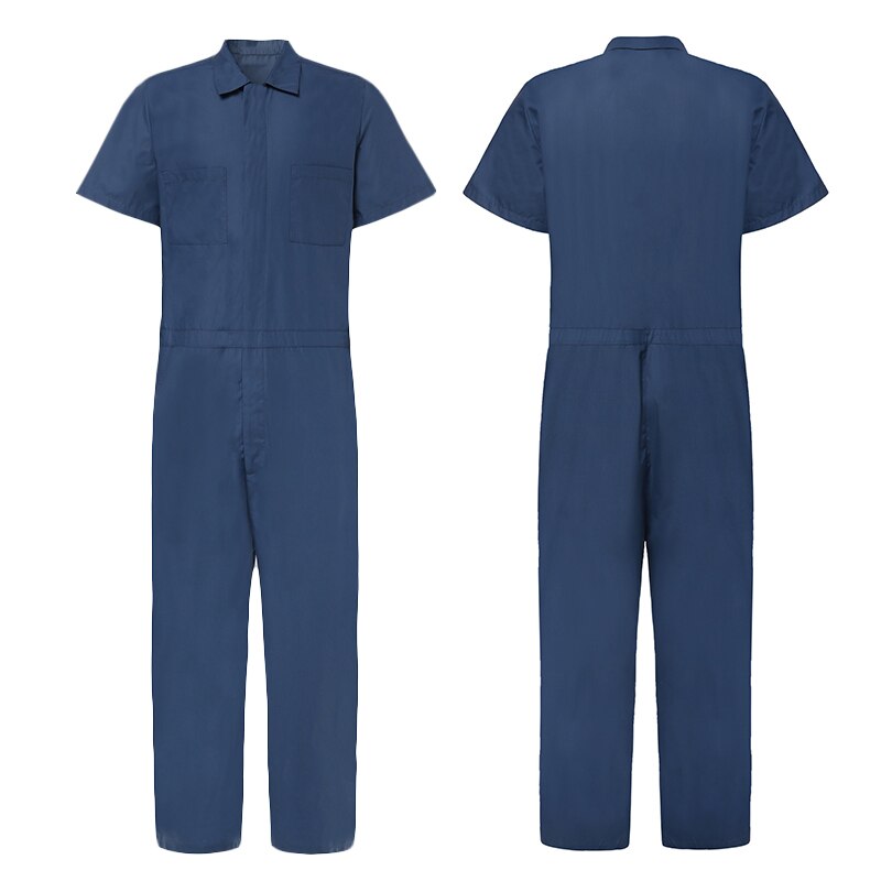 Mode Mannen Cargo Overalls Punk Stijl Hip-Hop Zakken Broek Losse Effen Rompertjes Mannen Jumpsuit Streetwear: Blauw / L