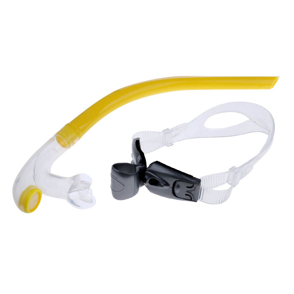 Tubo de respiración de silicona para natación, equipo de esnórquel Ultra para buceo, Línea Central: Yellow 