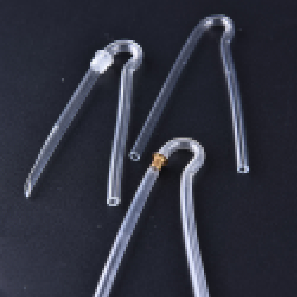 1Stck Klar R/U bilden BTE Otoplastik Hörgerät Schläuche Rohr Vorgeformte Hilfe Otoplastik Rohr Schläuche mit Kunststoff schloss