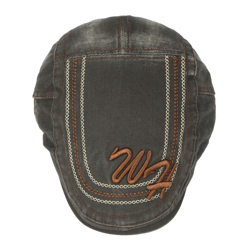 [NORTHWOOD alta Retro de gorra plana para hombre, Gorras Planas boina verano de los hombres de la de tapa plana para adultos de Material de algodón de tamaño de 55-60cm