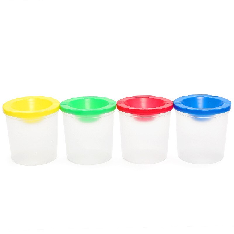 Geschilderd Art Pen Wassen Cup Plastic Transparante Multifunctionele Pen Wassen Emmer Aquarel Verf Schilderen Pen Wassen Cup