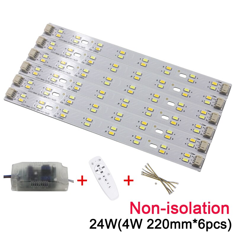 Novelty luminous three-color adjustment LED ceiling light infrared control dimmable 5730SMD light source module indoor lighting: 4Wx6