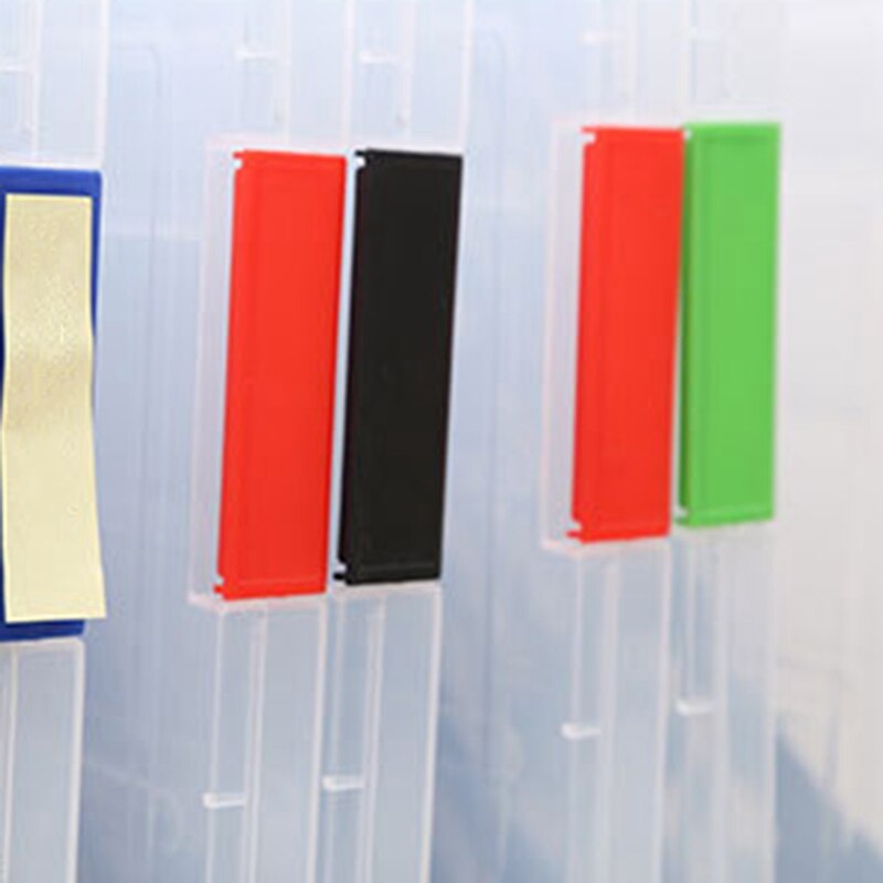 Caja de almacenamiento transparente A4 de 4 colores, caja de plástico transparente para rellenar documentos, PP, organizador de oficina, Cajas de almacenamiento Invisible