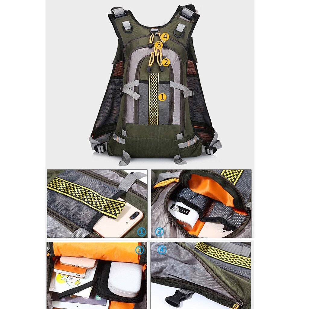 Outdoor Multi-pocket Fly Fishing Vest Backpack Chest Mesh Bag Adjustable Waistcoat Sailing Boating Men Waistcoat Travel Gilet