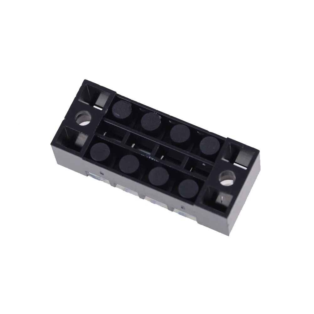 3pcs/lot Dual Row 4 Position Screw Terminal Block Strip 600V 15A w Cover TB-1504 Barrier Terminal Block