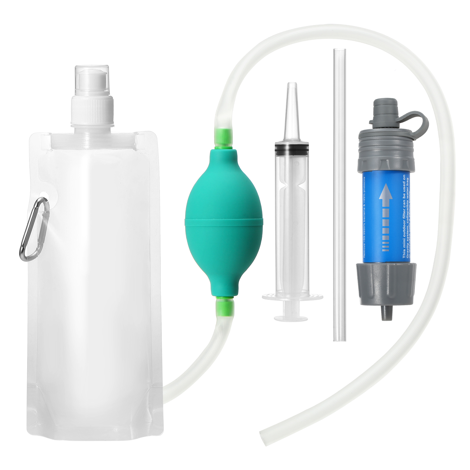 Camping Zuivering Waterfilter Stro Waterfiltratie Stro Waterzuiveraar Voor Survival Emergency Camping Wandelen Backpacken