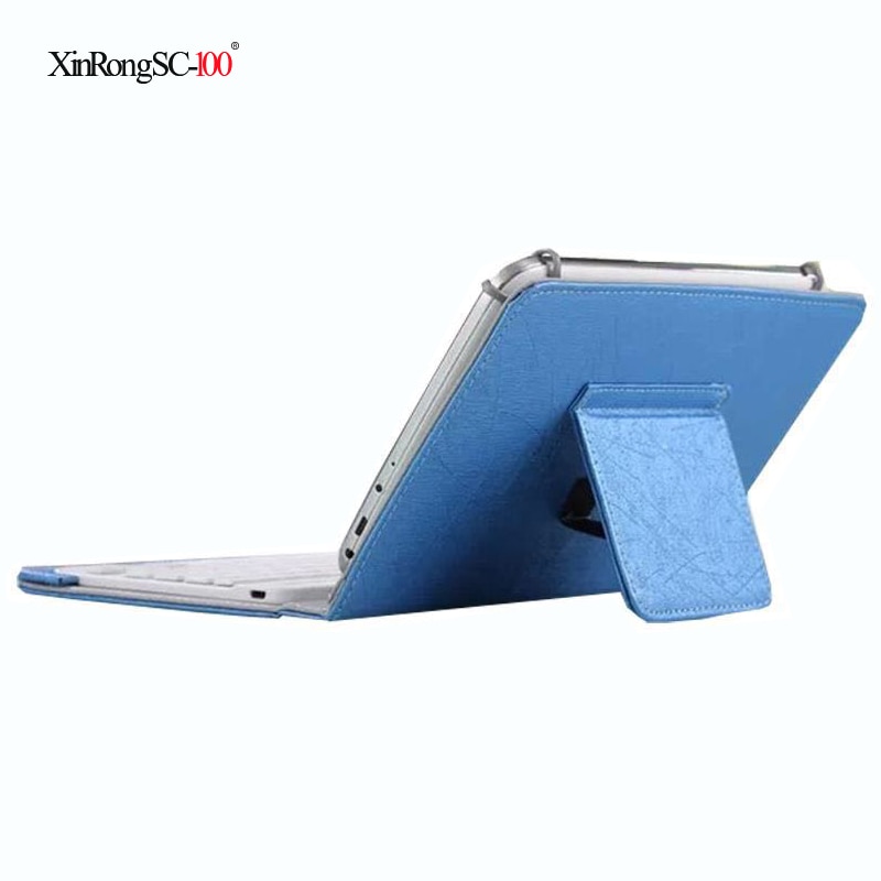 Til huawei mediapad  t3 10 ags -w09 ags -l09 honor play pad 9.6 tommer tablet aftagelig trådløst bluetooth tastatur pu cover cover