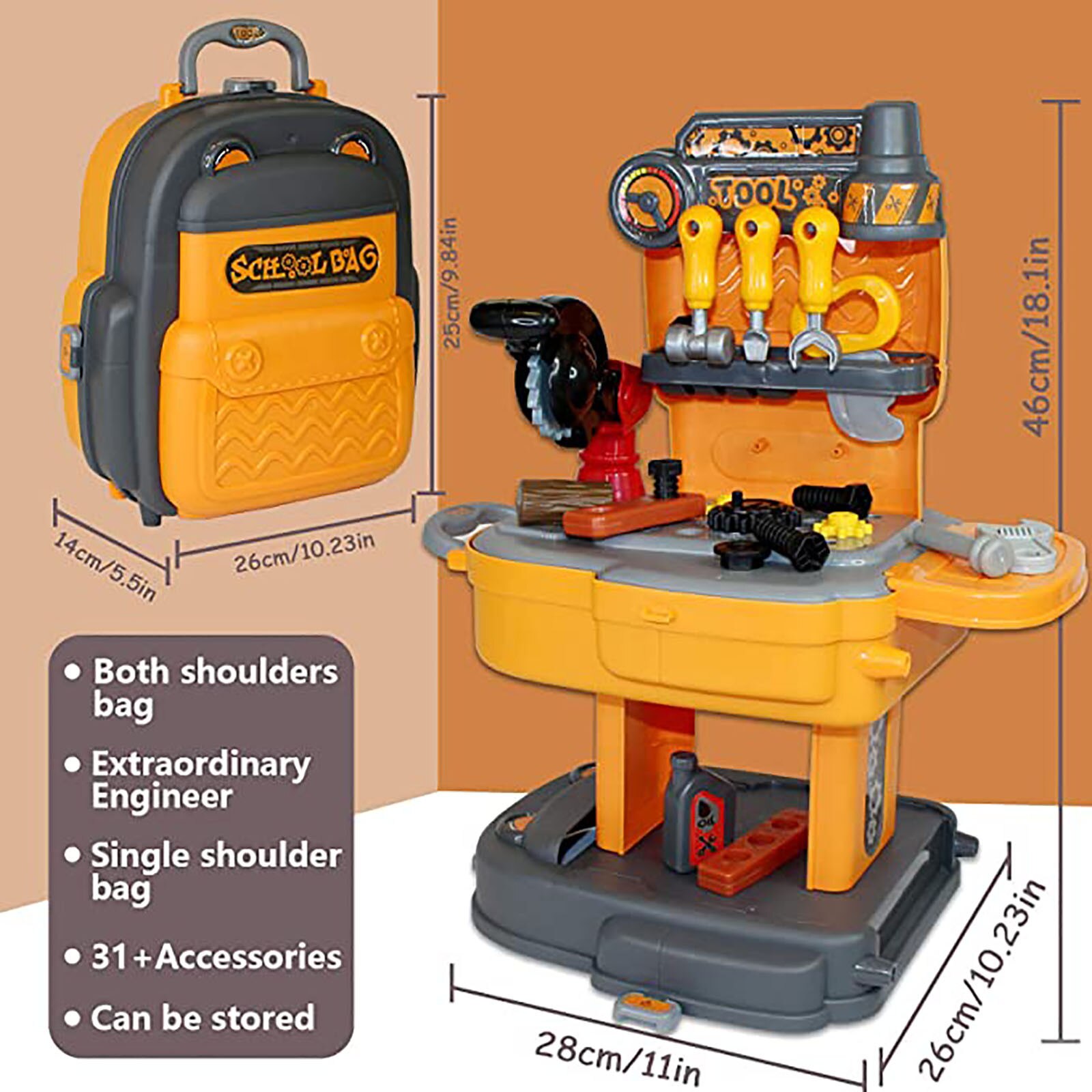 Bolsa herramienta juguetes niño juego de ingeniería conjunto de herramientas Kit de caja con funda de transporte juguetes para 3 años de de modelismo Zabawki Dla Dzieci