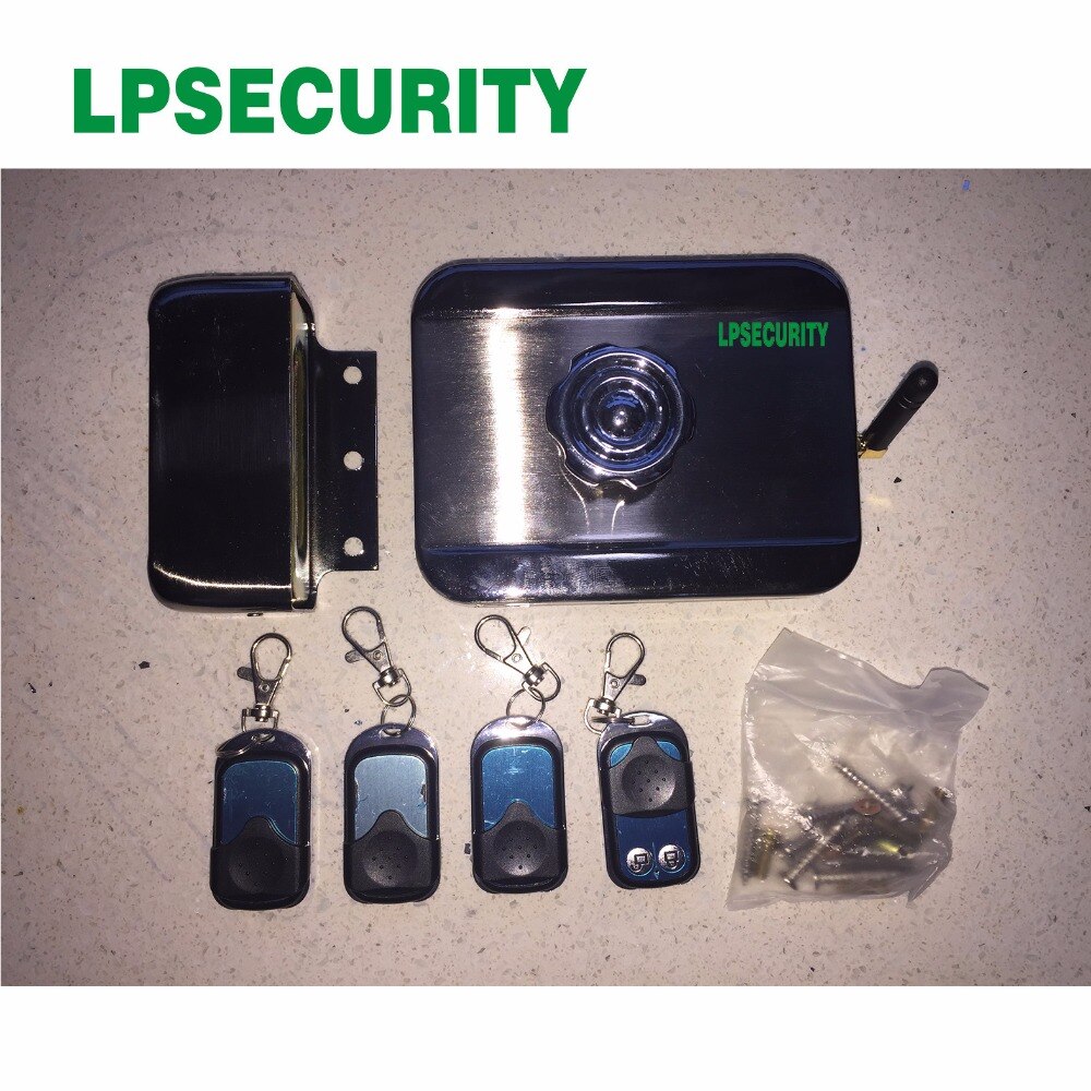 Draadloze Afstandsbediening Sloten 433 Home Security Elektronische Sloten Onzichtbare Deurslot Met 4 Afstandsbedieningen (Batterijen Niet Inbegrepen)