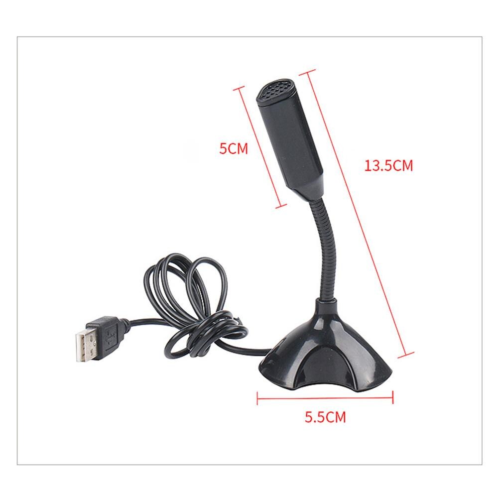 Mini USB Microphone Universal Desktop Speech Microphone Stand Mic With Holder for Desktop PC