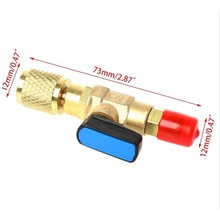 1pcs Shut-Off Valve Refrigerant Right-Hand Thread 1/2 ACME F X 1/4 SAE M For R32 Refrigerant Bottles