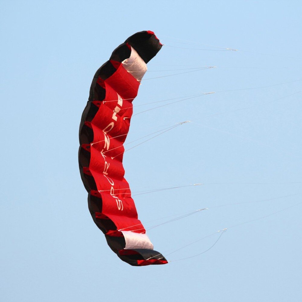 1.8 M Dual Line Parachute Stunt Kite Outdoor Fun Fly Met Vliegende Tool Parafoil Kite Outdoor Beach Fun Sport Goede flying Kite Speelgoed