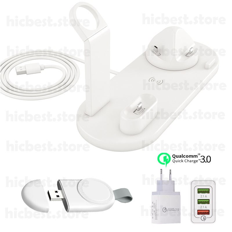 3 w 1 bezprzewodowa ładowarka indukcyjna stojak na iPhone X XS Max XR 8 Airpods Apple Watch 2 w 1 stacja dokująca stacja dokująca 3w1: Option 13