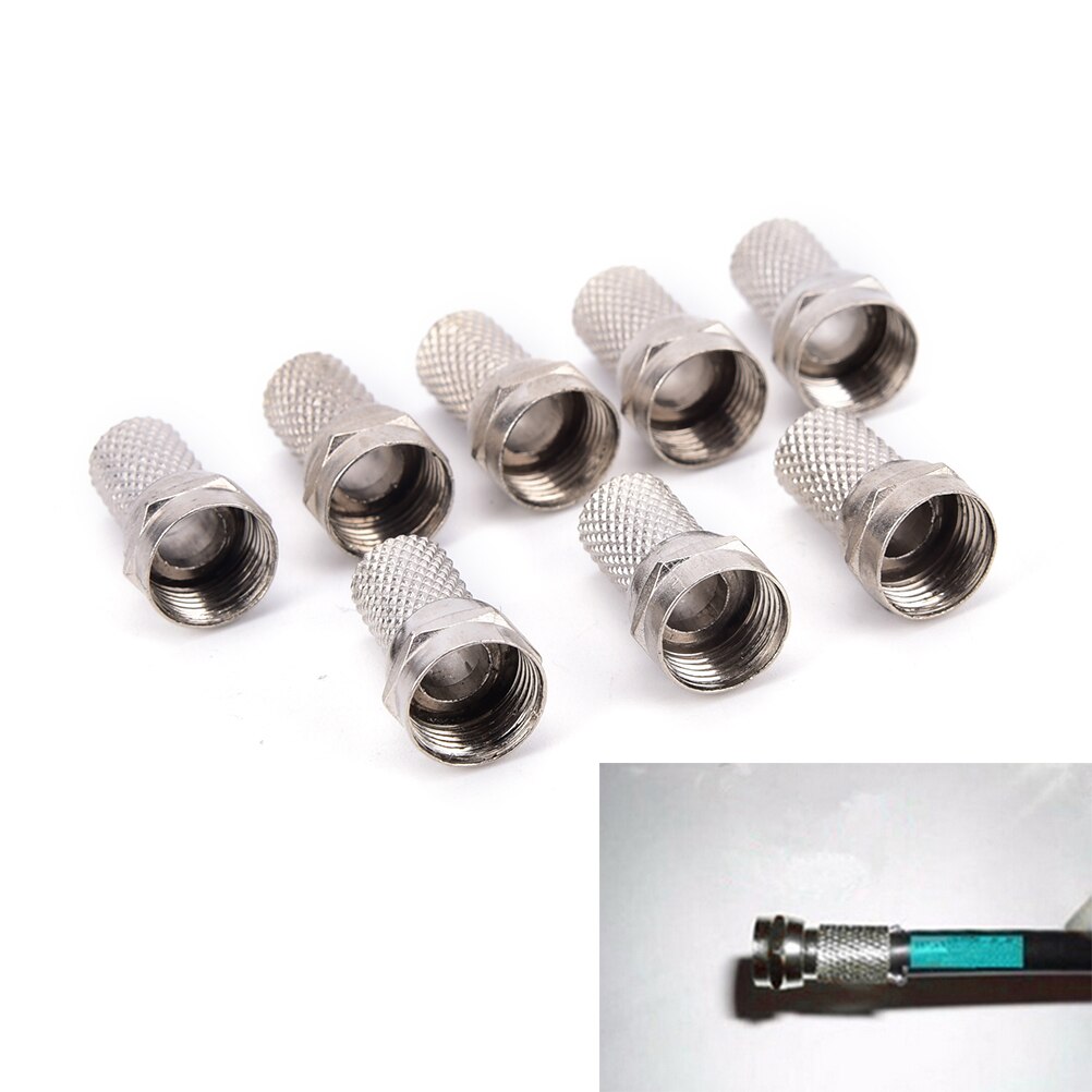 10 Pcs F Digital Cable Terminal Connector For Cable TV SCREW Plug SAT RG6 CT100 WF100 TX100 H109F PH100