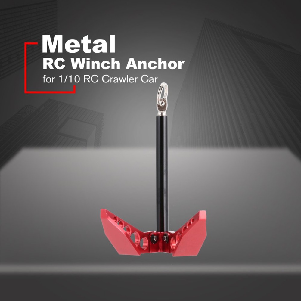 Rc Car Foldable Winch Anchor, Black And Red