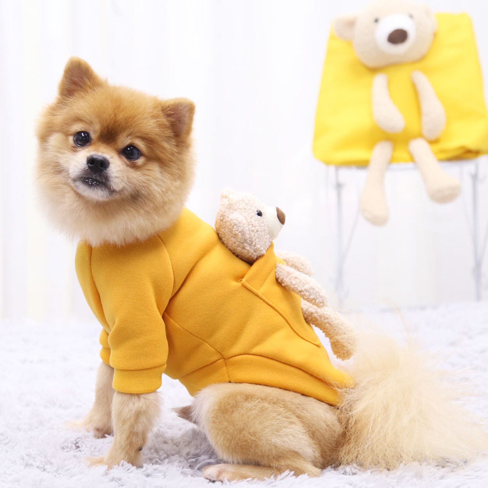 Pet Dog Cloth Dog Winterwinter Warm Pet Dog Clothes Soft Cotton Four-legs Hoodies Outfit For Small Dogs Clothing