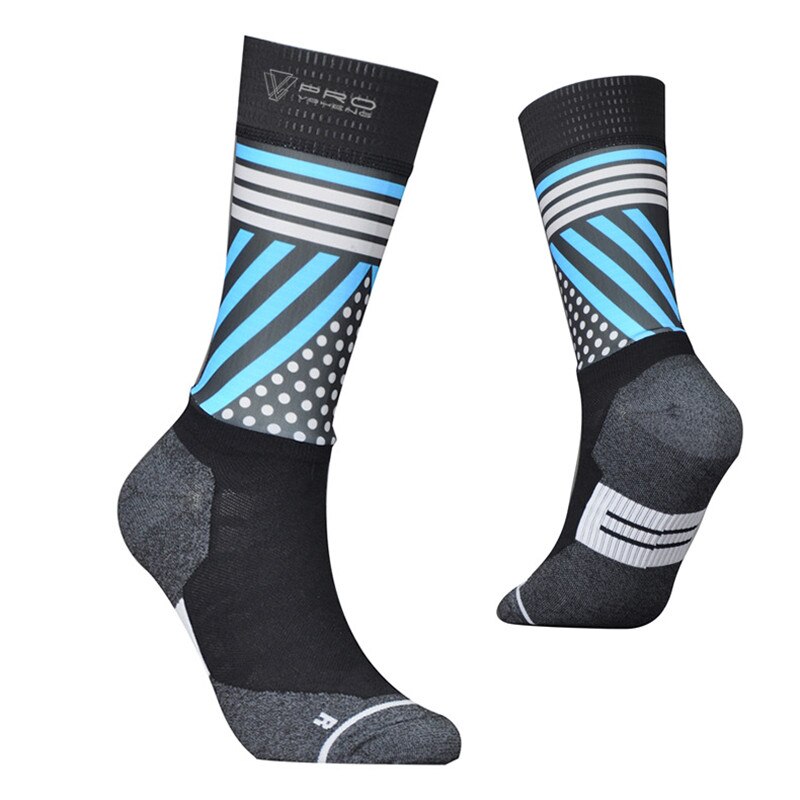 Men Women Cycling Socks Brand Breathable Bicycle Socks Summer Outdoor Sport MTB Bike Cycling Sock: Xblue