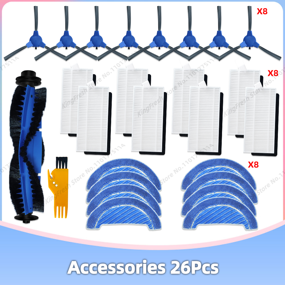 Compatible con Cecotec Conga 1090 1099 1990 Connected 1790 Ultra Titanium 990 999 Vital Piezas Cepillo principal Filtro Mop Paño: Rosa