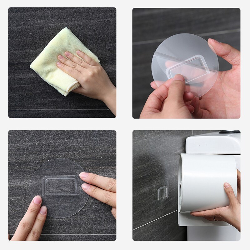 ABS Durable Wall Mounted Bathroom Toilet Paper Tissue Roll Holder Toilet Tissue Box Free Punching Hand Tray Toilet Racks