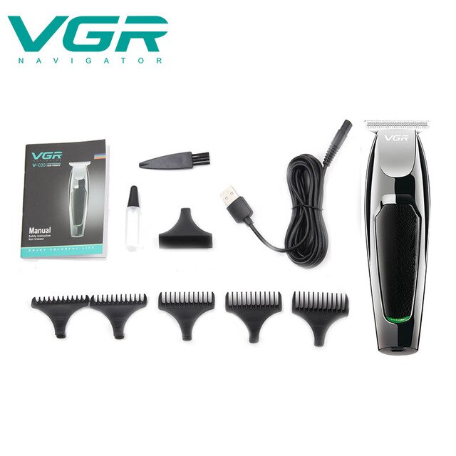Vgr trimmer til mænd vandtæt hårklippemaskine ansigt krop skægtrimmer elektrisk usb genopladelig barbermaskine: V -030