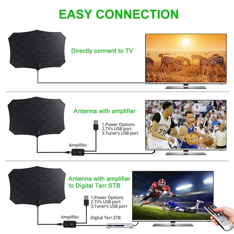 Yleinen 80 mailia 25db digitaalinen hdtv sisätelevisio antenni vahvistin signaalin tehostin tv-signaalin vastaanotin kätevä vakaa