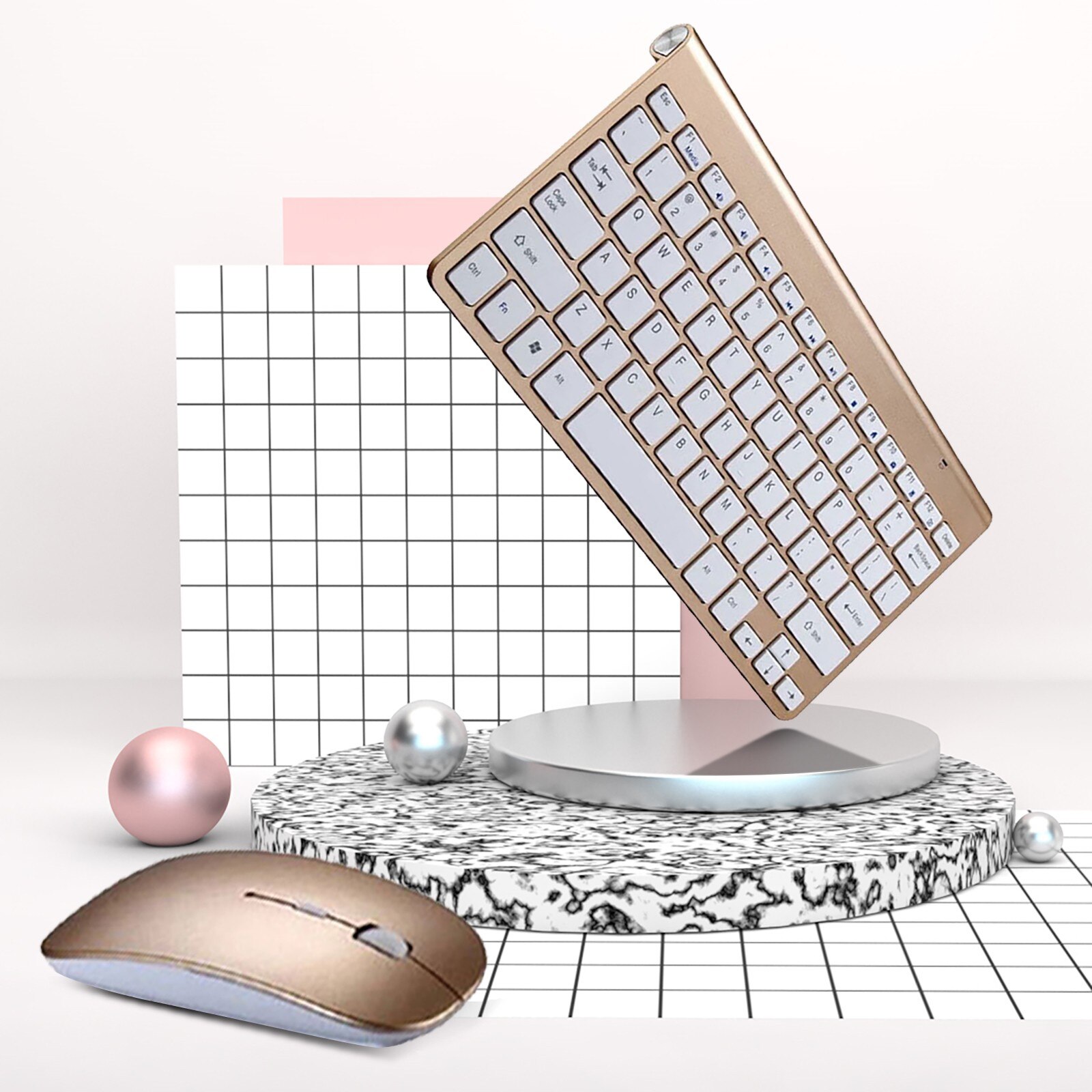 2.4G Wireless Keyboard and Mouse Mini Rechargeable bluetooth Keyboard With Mouse Home Office Keyboard For PC Tablet Phone