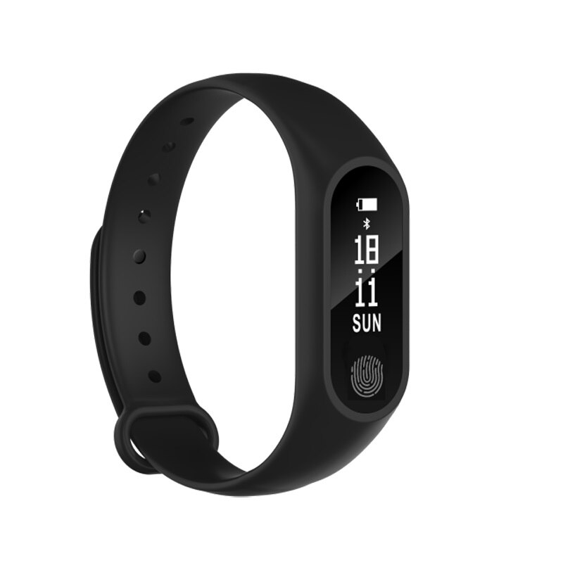 M2 Smart Band Unisex - Sleep Fitness Tracker with Heart Rate Monitor - All Compatible: Black