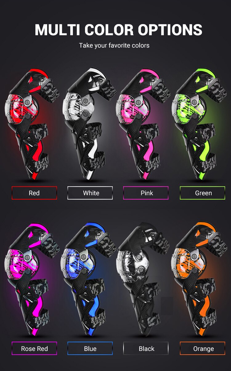 VEMAR Motorcycle Knee Pads Racing Moto Knee Guards CE Motocross Protection Riding Safety Protective Gear Adults Knee Protector