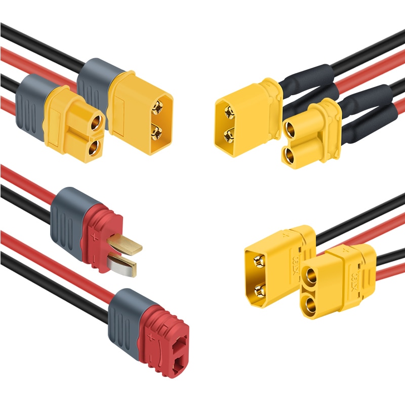 XT60PW 30U 90 Battery Male and Female Connector Plug with 150mm Wire High Current Connector for Battery Pack Aircraft Model