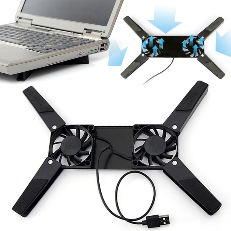 Jetting Usb Laptop Cooling 2 Fan Cooler Pad Stand Laptop Cooling Base Cradle Notebook Netbook *