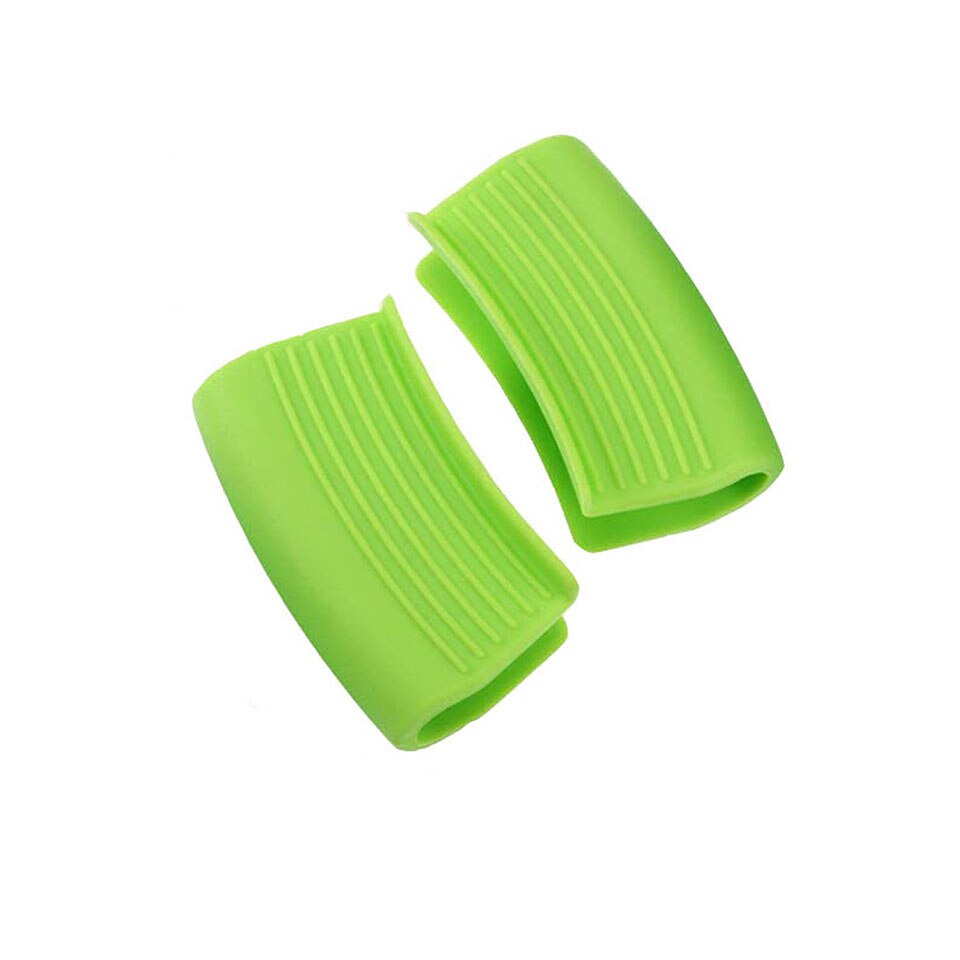 Silicone Pot Holders Pinch Grips Oven Mitts Scald-Proof Heat Insulated Pot Grip Cover Holder for Pans Frying Pans Griddles: Green