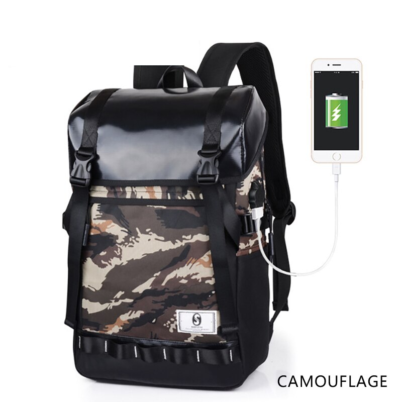 Backpack Anti theft 15.6/17 Inch Laptop Bag Male Backpack Waterproof Backbag Large School Mochila Cool Bag PRAJNA: Camouflage