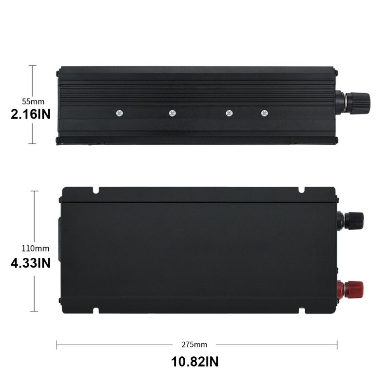 1000W Car Inverter DC 12V/24V to AC 110V/220V Voltage Converter with LCD Display