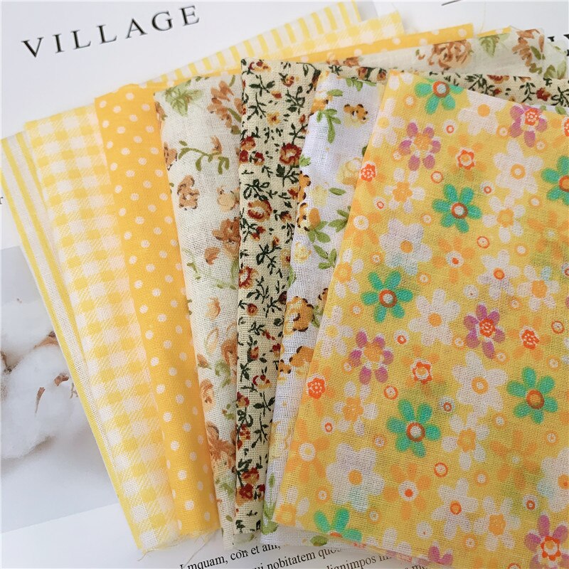 Tissus en coton imprimé mixte, 7 pièces, 50x50cm, pour couture, courtepointe, de base, pour Patchwork, couture, bricolage, fait main