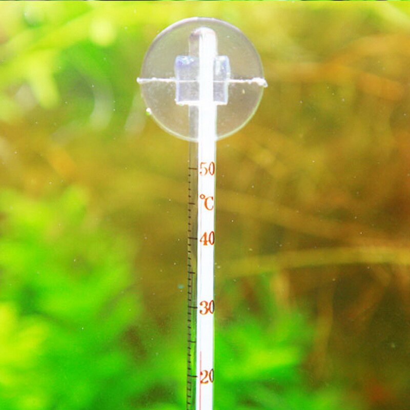 15Cm Hydrometer Aquarium Glas Aquarium Thermometer Aquarium Dompelpompen Glazen Thermometer Met Zuignap