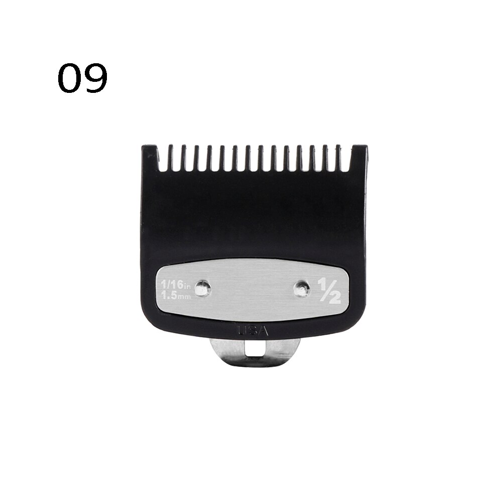 Cortapelos de para hombres, peine guía de corte, accesorio de 3-25mm, herramientas de peluquería universales profesionales, 10 piezas: 09