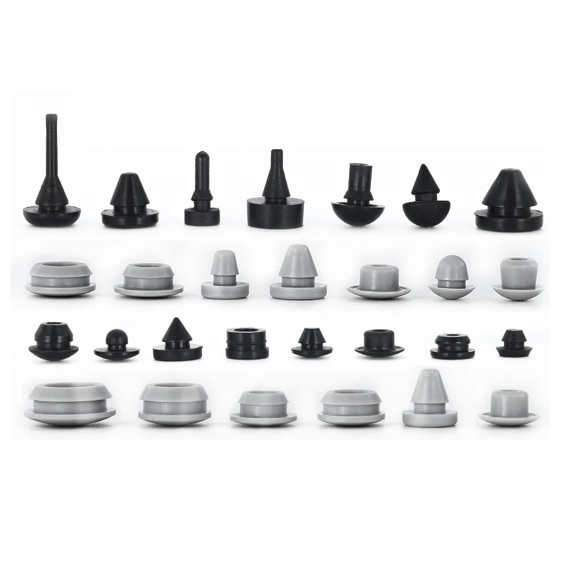 Solid Silicone Rubber Caps, Sealing Stopper, Type T, Snap Joint, 2mm to 16mm