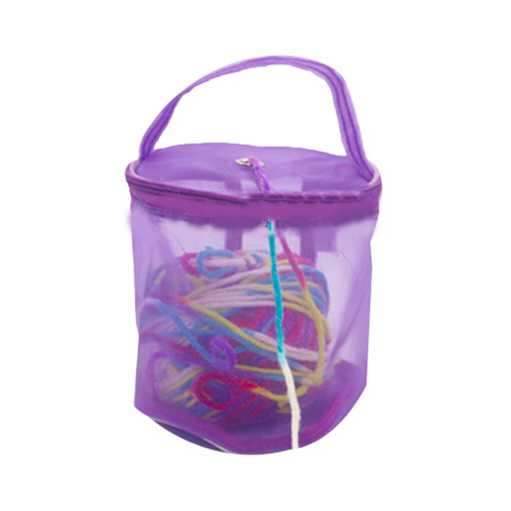 Mesh Knitting Needle Storage Bag Hollow Yarn Crochet Knit Organizer DIY Craft Tote Sewing Thread Holder: S