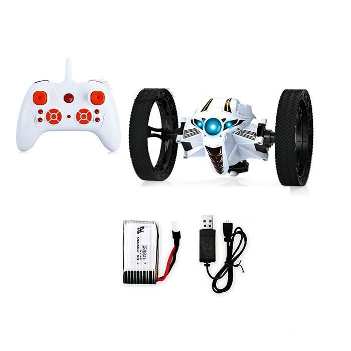 2.4G Remote Control Toys RC Car Bounce Car Jumping Car with Flexible Wheels Rotation LED Night Light RC Robot Car VS SJ88