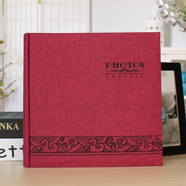 6 inch 200 gewoon fotoalbum familie fotoalbum trouwfotoalbum baby fotoalbum handgemaakt doe-het-zelf fotoalbum: Rood