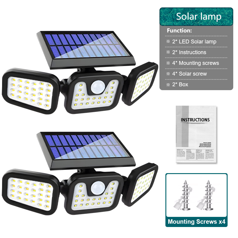 24000 mah krachtige solar buitenverlichting, split-solar led-lamp, waterdichte buitenlamp op zonne-energie, tuinlamp met bewegingssensor, wandlamp