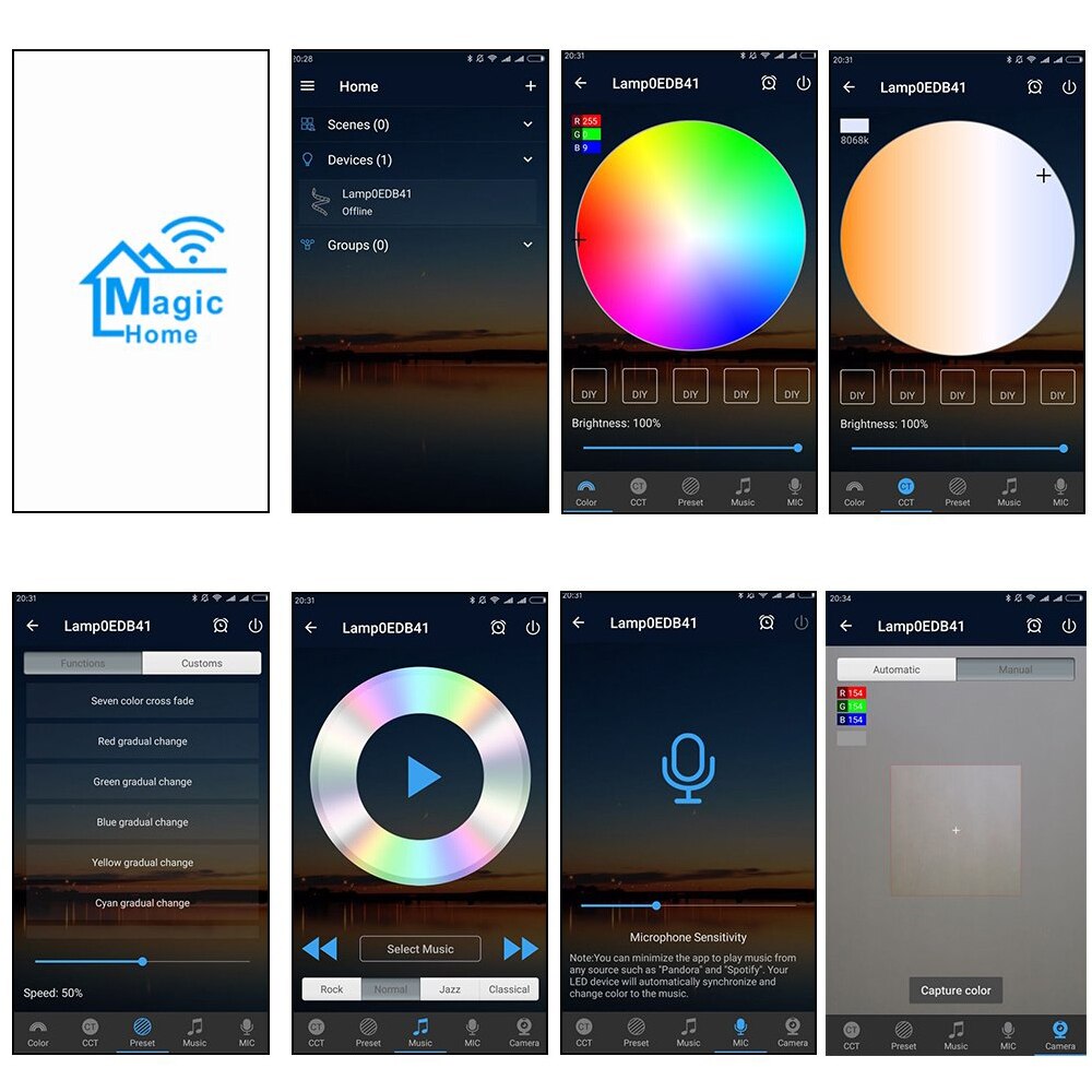 LED WiFi RGB Controller for LED Strip 3528 5050 LED Lamp DC5-28V LED WiFi RGB Controller Smart RGB Dimmer IOS Android Phone