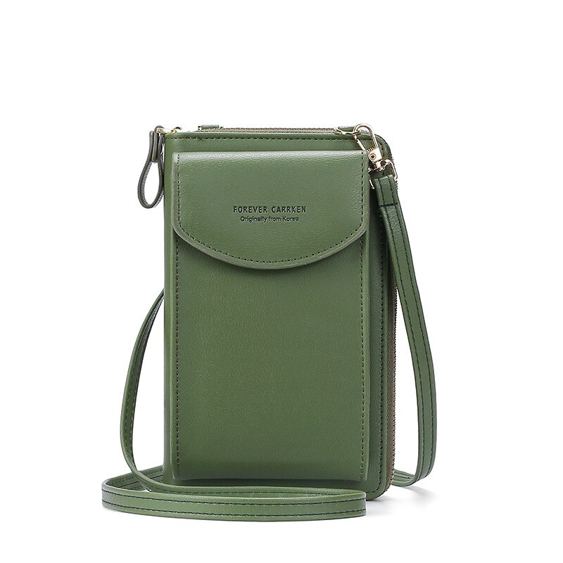 mini Håndveske dame - Enkel Stil - Skulderstropp - Crossbody Veske - Glidelås: Grønn