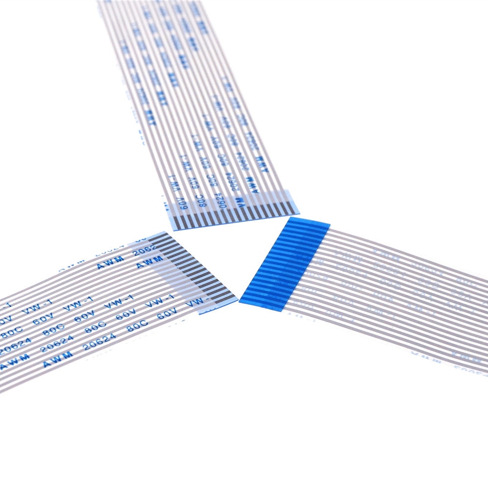 10 stk ffc fpc fleksibel flatkabel 1.25 mm pitch 18 pin 100 120 140 200 300 400 500 600 700 mm lengde samme kontaktsider type a