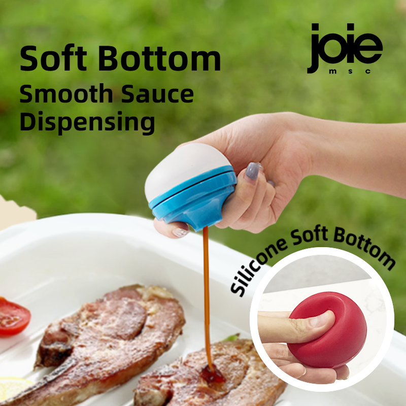 Joie-botella portátil de silicona para apretar, contenedores de aderezo para ensalada, almacenamiento de condimentos pequeños, botella de salsa a prueba de fugas, herramienta de cocina